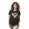 T-shirt femme col rond print devant Famous T-shirt femme col rond print devant Famous