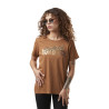 T-shirt femme col rond avec print en coton Léopard