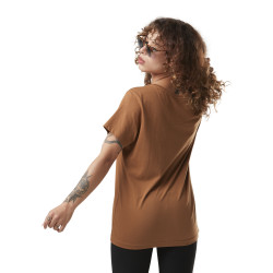 T-shirt femme col rond avec print en coton Léopard