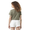 T-shirt femme col rond avec print en coton Roses