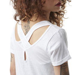 T-shirt femme jersey flamme croisé dans le dos avec print Savage