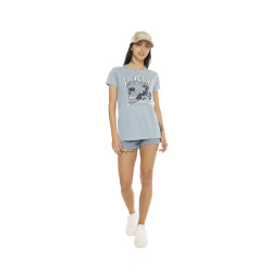 T-shirt à col rond manches courtes femme Spring Skull