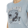 T-shirt à col rond manches courtes femme Spring Skull