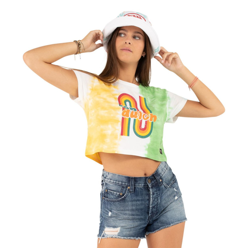 Crop Top Tie and Dye femme en coton Bow