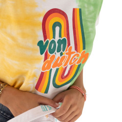 Crop Top Tie and Dye femme en coton Bow