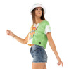 Crop Top Tie and Dye femme en coton Bow