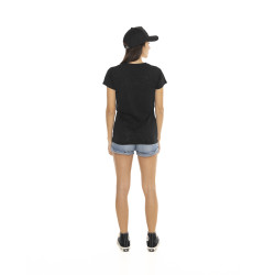 T-shirt en col V manches courtes femme Epee Coeur