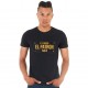 T-Shirt homme H'echbone El Patron Noir Strass Or