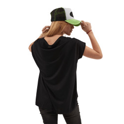 T-shirt femme col en V fluide en coton Feath