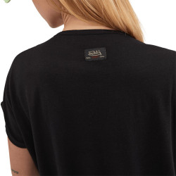 T-shirt femme col en V fluide en coton Feath