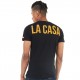 T-Shirt homme H'echbone El Professor Noir Strass Or