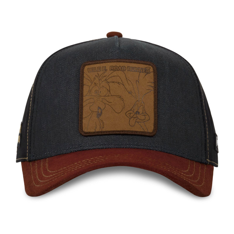 Casquette homme trucker denim et suédine Looney Tunes Will Road Run Casquette homme trucker denim et suédine Looney Tunes Will Road Run