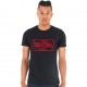 T-Shirt homme H'echbone Savastano Noir Strass Rouge