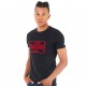 T-Shirt homme H'echbone Savastano Noir Strass Rouge