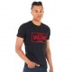 T-Shirt homme H'echbone Savastano Noir Strass Rouge