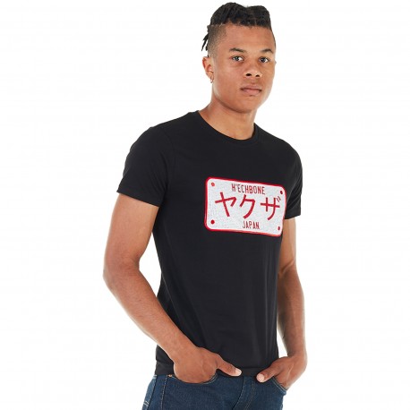 T-Shirt homme H'echbone Tokyo Noir Strass Rouge