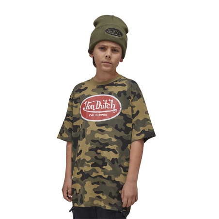 T-shirt enfant camo à col rond et manches courtes relax fit Relax