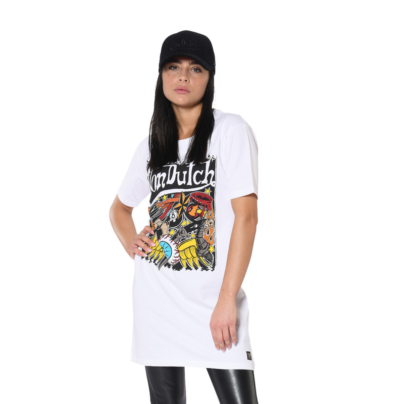 T-shirt femme Oversize col rond Kustom Art Carrie