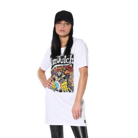 T-shirt femme Oversize col rond Kustom Art Carrie