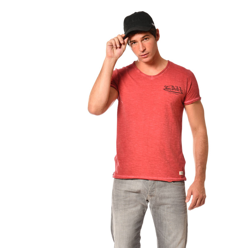 T-shirt homme Col V Imprimé dos Real