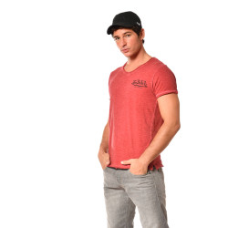 T-shirt homme Col V Imprimé dos Real