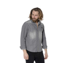 Chemise manches longues denim léger imprimé tête de mort Taylor