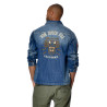 Veste homme en denim et broderies dos Baker
