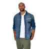 Veste homme en denim et broderies dos Baker