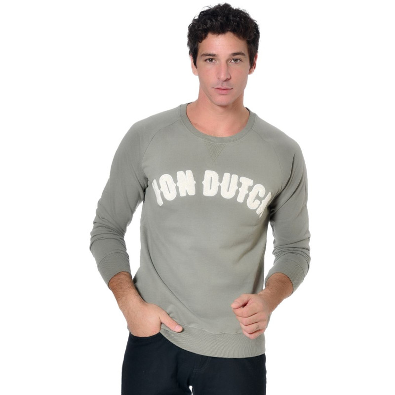 Sweat homme col rond avec lettres en feutrine devant Murray