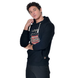 Sweat homme à capuche imprimé devant Brave