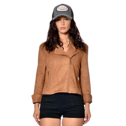 Veste femme effet Daim Rock