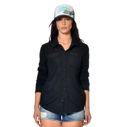 Chemise femme manches longues effet Daim Romy