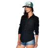 Chemise femme manches longues effet Daim Romy