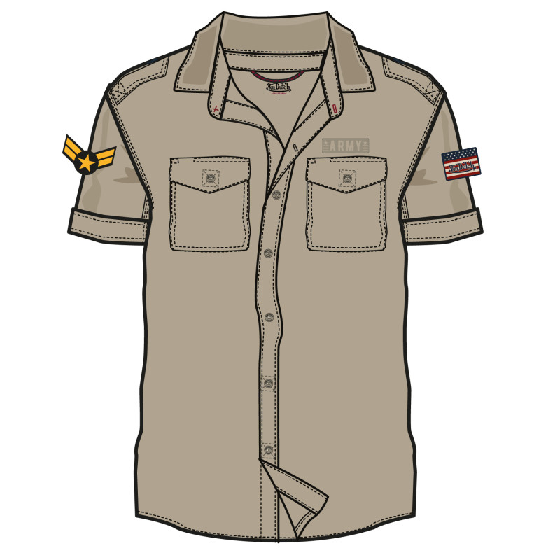 Chemise homme manches courtes poches poitrine Bren