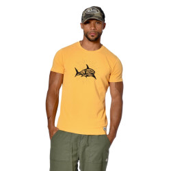 T-shirt col rond coupe ajustée imprimé devant Shadow
