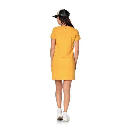 Robe col V fendue sur côtés effet usé Logo Strass Alogo
