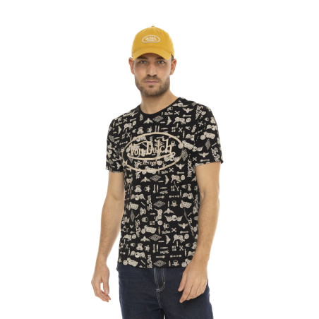 T-shirt homme col rond en coton organic avec all over Aaron