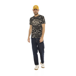 T-shirt homme col rond en coton organic avec all over Aaron