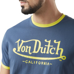 T-shit homme stretch en col V en contraste Blast