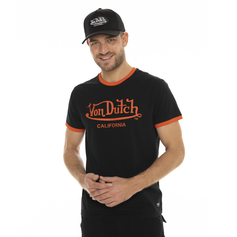 T-shirt homme col rond en coton organic stretch et bord côte Blast