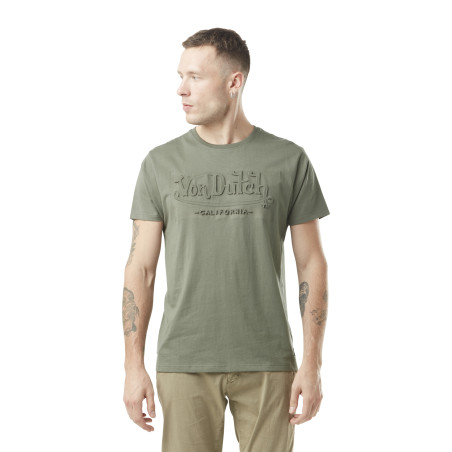 T-shirt homme col rond avec logo embossé Boss