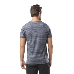 T-shirt homme col v avec traitement en coton Ron