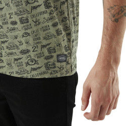 T-shirt homme col v imprimé en coton Tyron