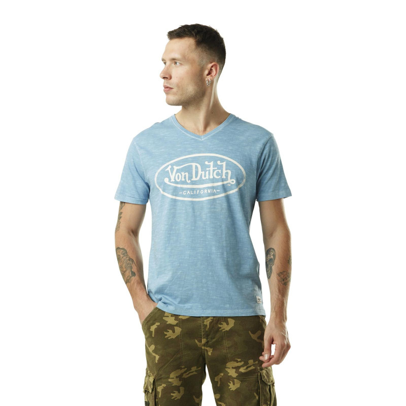 T-shirt homme col v avec logo en coton Tyron T-shirt homme col v avec logo en coton Tyron