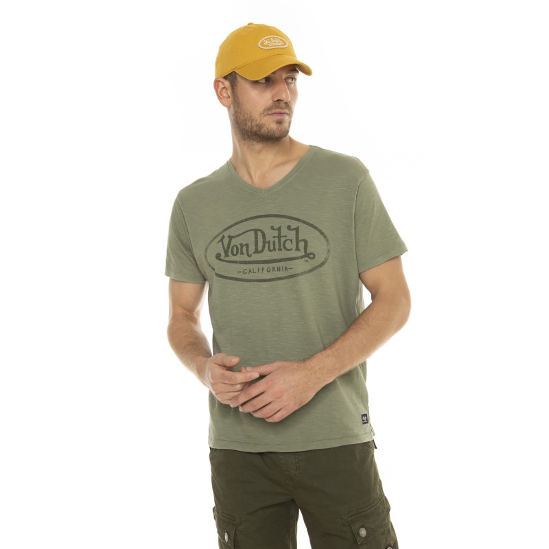 T-shirt homme col V en coton avec logo Tyron