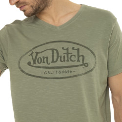 T-shirt homme col V en coton avec logo Tyron