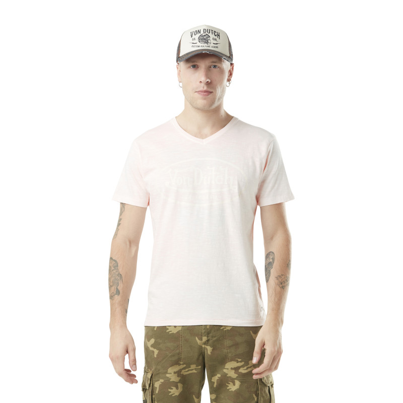 T-shirt homme col v avec logo en coton Tyron T-shirt homme col v avec logo en coton Tyron