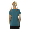 T-shirt femme col rond en slub coton avec print devant Slub