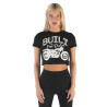Crop top femme col rond en coton Amanda