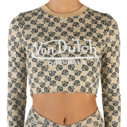 Crop top femme à manche longue col rond Baker